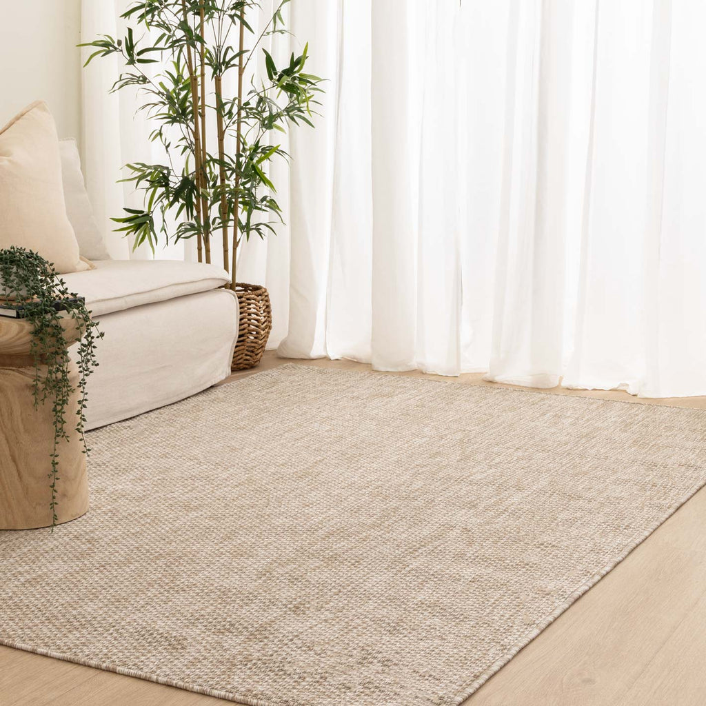 Sisalo 5724 UT6-Y Beige Indoor Outdoor Rug styled with furniture