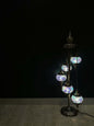 Turkish Mosaic Floor Lamp 5 Pieces Blue Crackle Lamps   