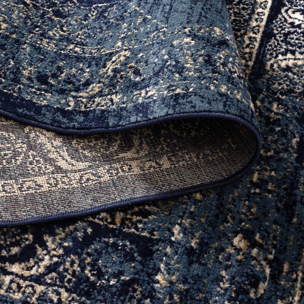 Arya Distressed Navy Rug - 6010 NAVY – view 4