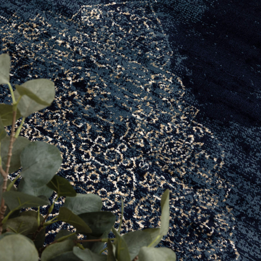 Arya Distressed Navy Rug - 6010 NAVY – view 6