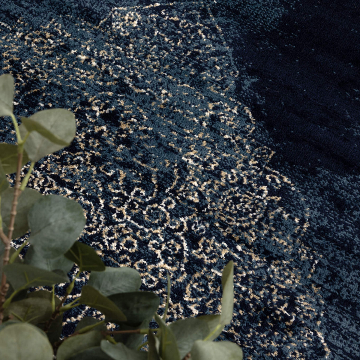 Arya Distressed Navy Rug - 6010 NAVY – view 6