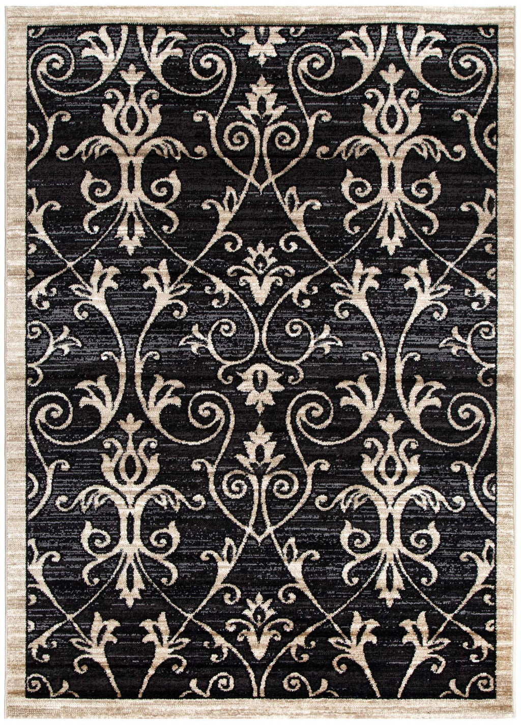 Arya 6095C Black Traditional Rug – view 2