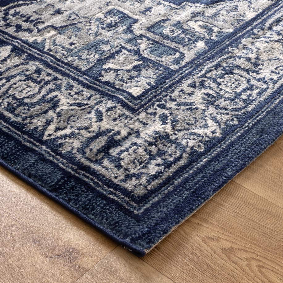 Arya 6097B Navy Traditional Rug – view 3
