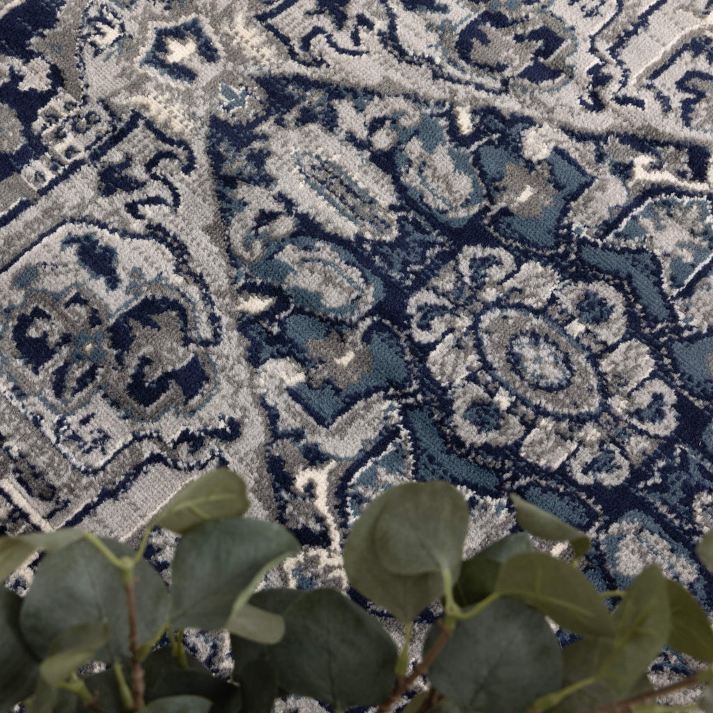 Arya 6097B Navy Traditional Rug – view 5