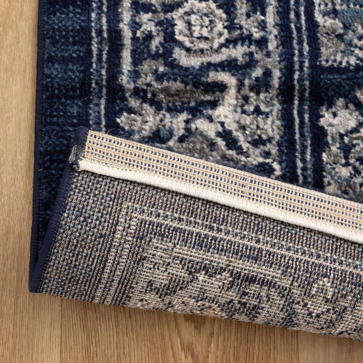Arya 6097B Navy Traditional Rug – view 6