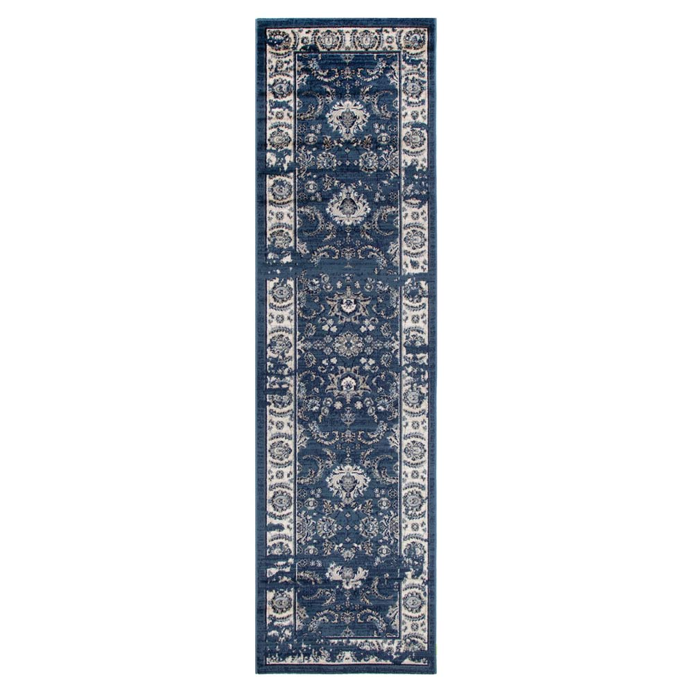 Arya Ziegler Distressed Navy Rug - 6408 BLUE – view 7