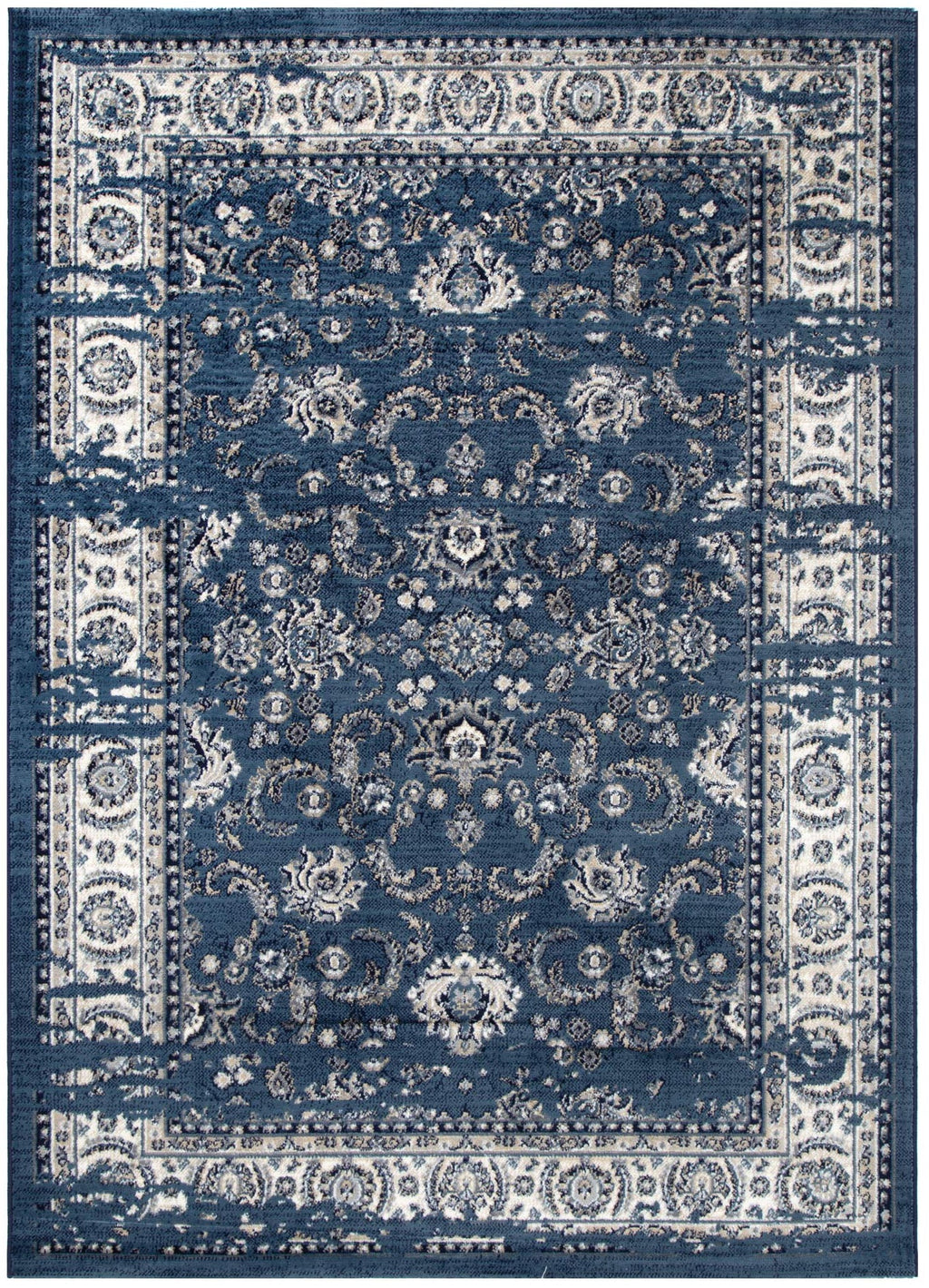 Arya Ziegler Distressed Navy Rug - 6408 BLUE – view 2
