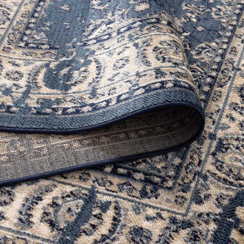 Arya Ziegler Distressed Navy Rug - 6408 BLUE – view 4