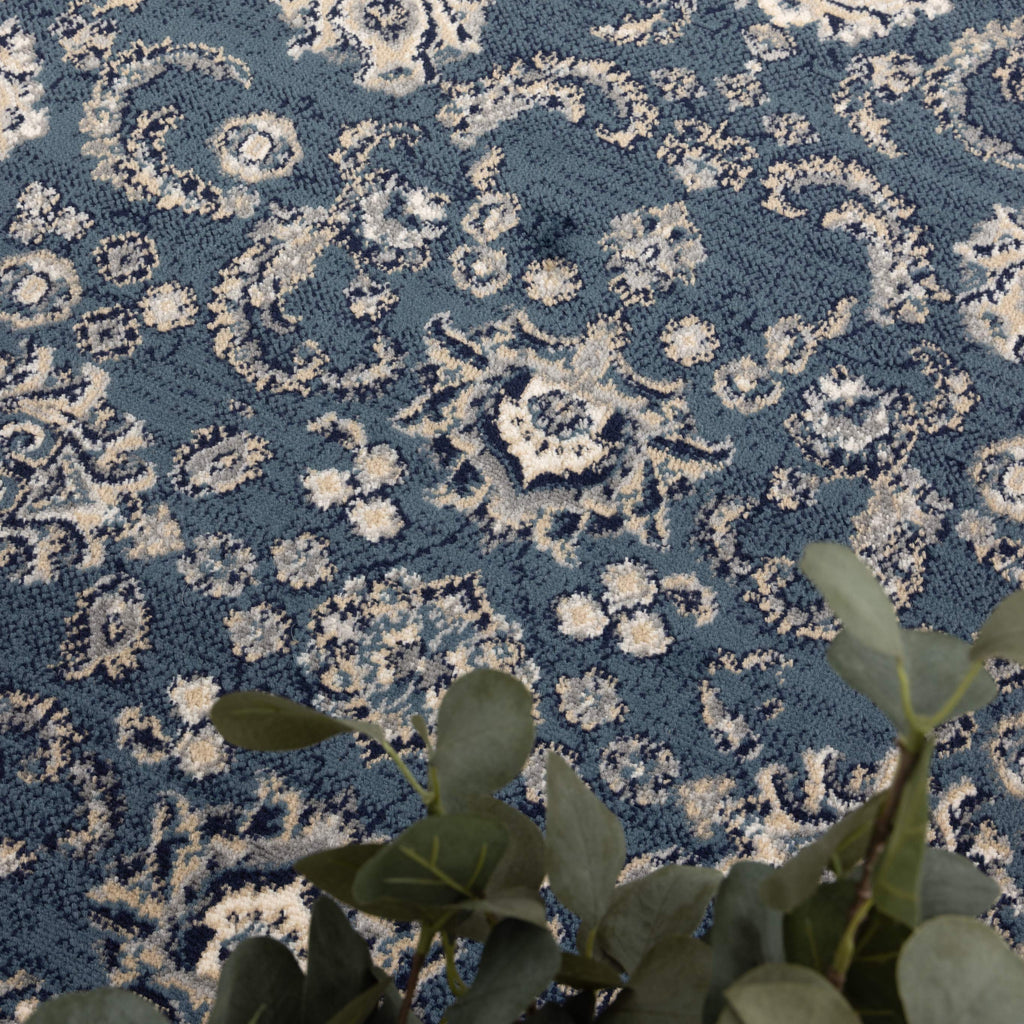 Arya Ziegler Distressed Navy Rug - 6408 BLUE – view 6