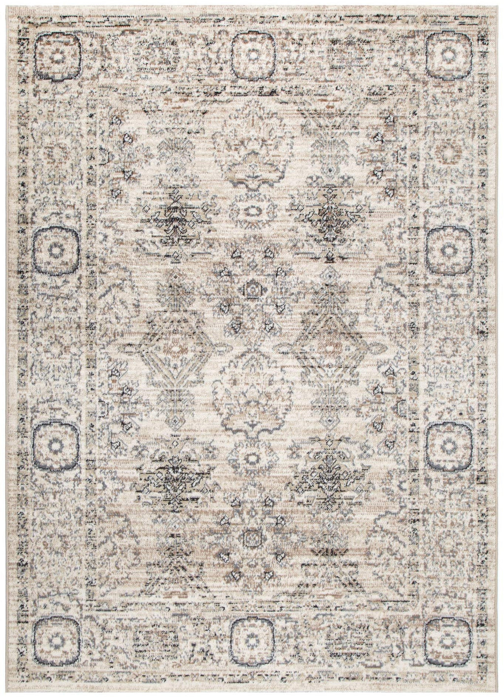 Arya Ziegler Cream Grey Rug - 6890 CREA – view 2