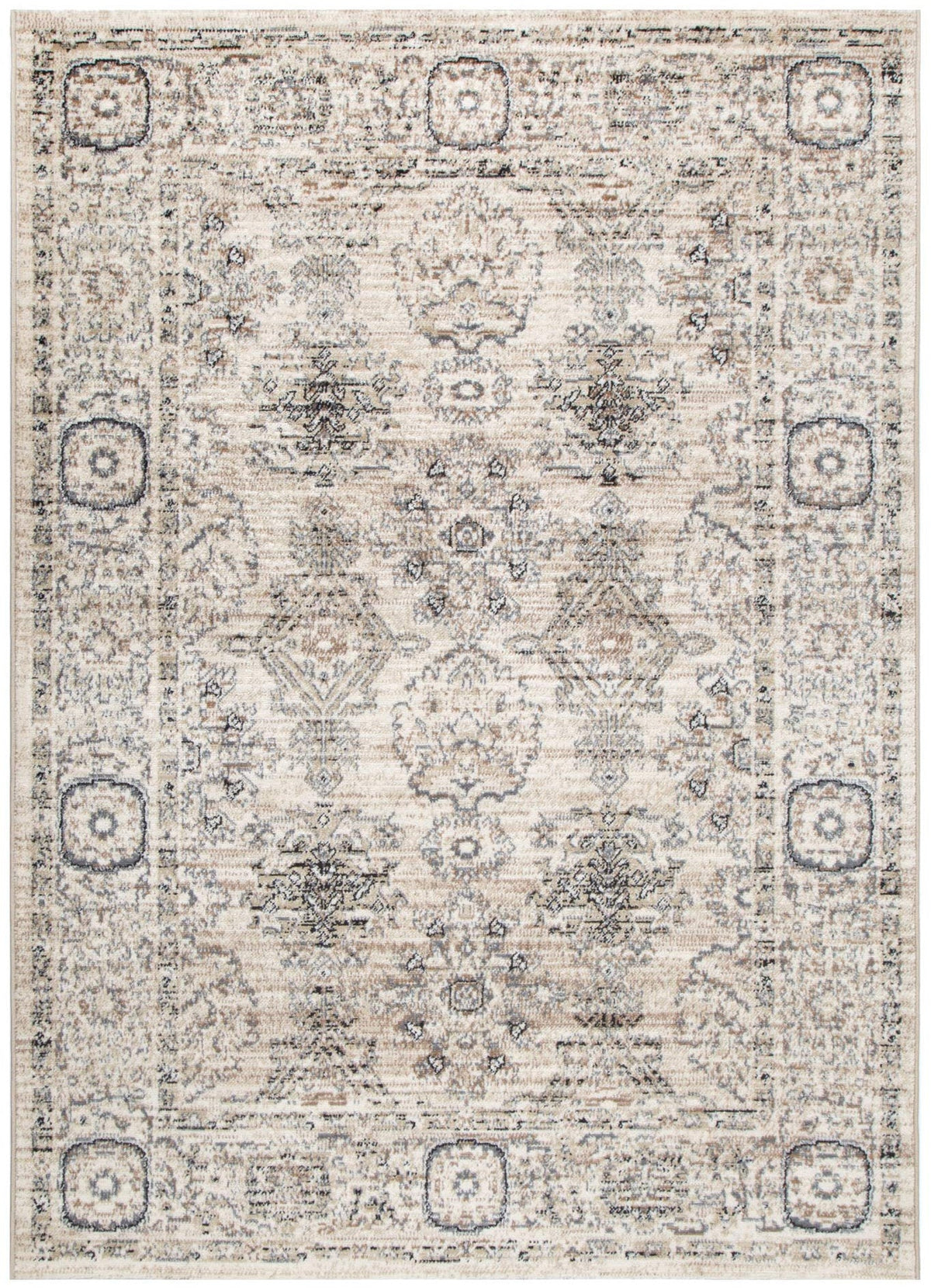 Arya Ziegler Cream Grey Rug - 6890 CREA – view 2