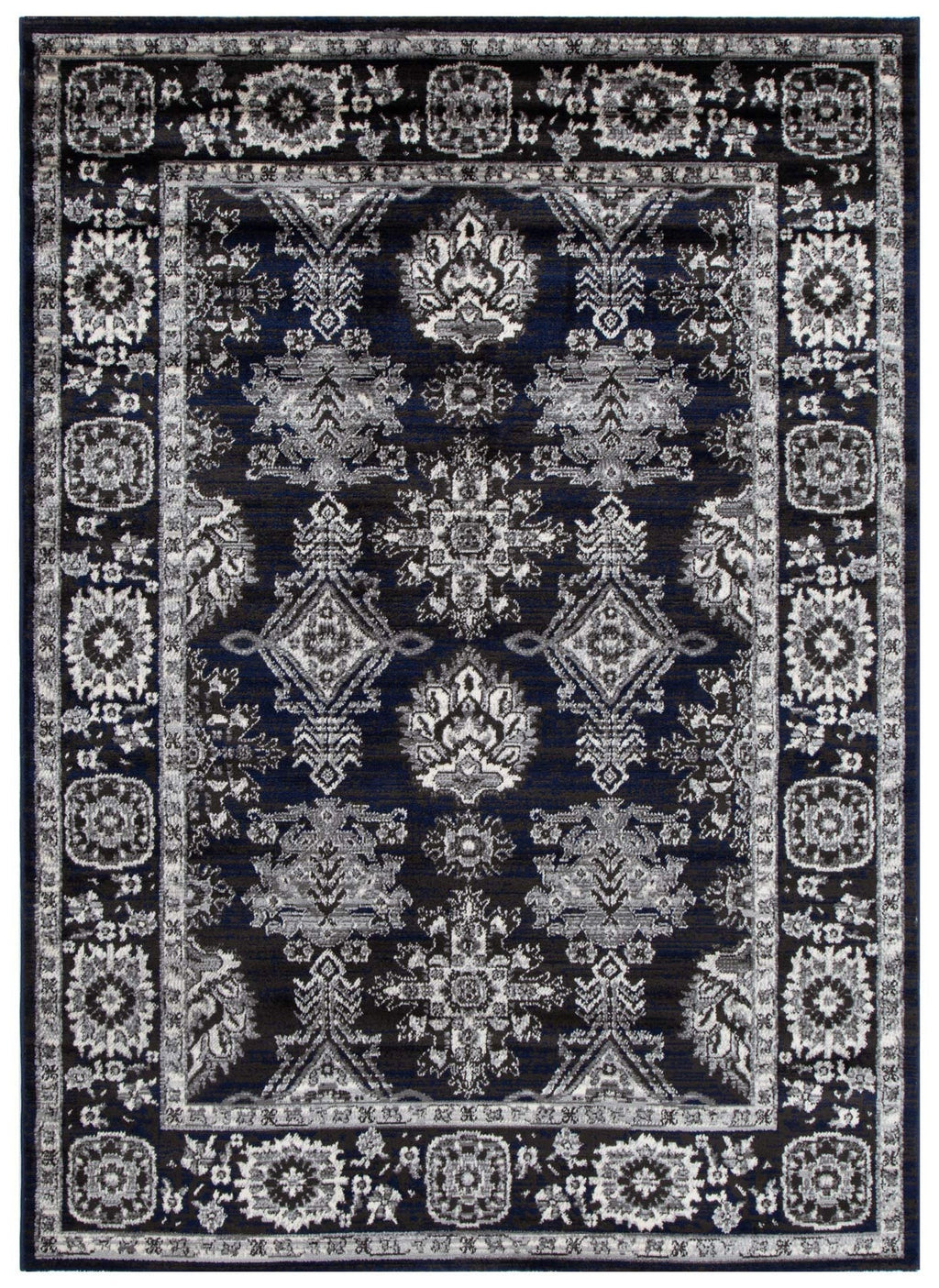 Arya 6890 Navy Grey Ziegler Rug – view 2