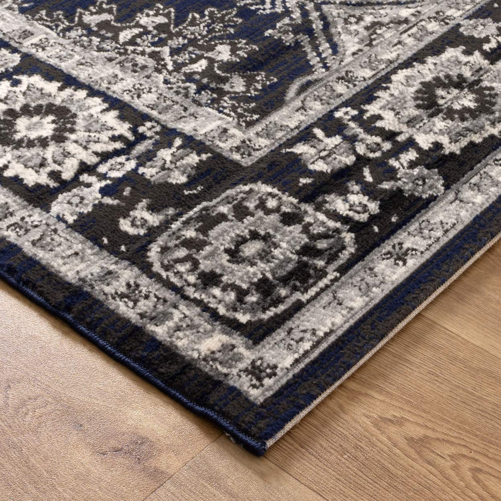 Arya 6890 Navy Grey Ziegler Rug – view 3