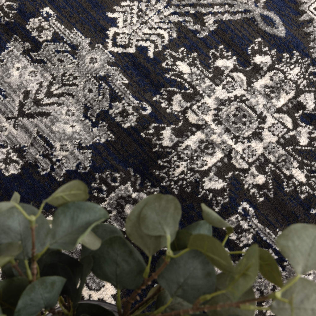Arya 6890 Navy Grey Ziegler Rug – view 6