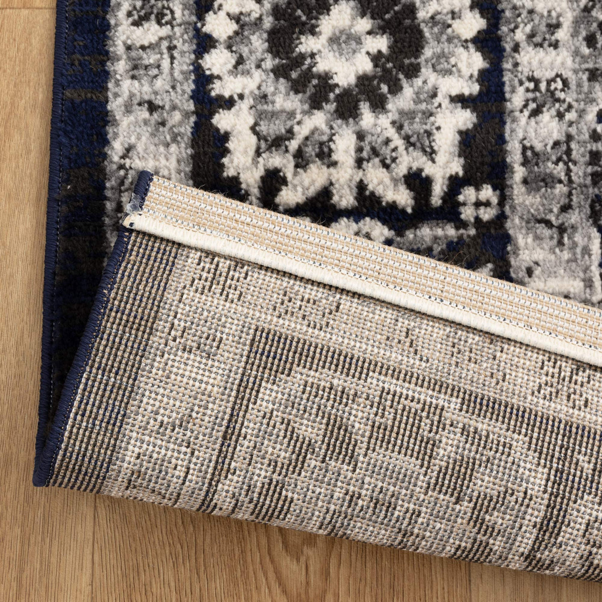 Arya 6890 Navy Grey Ziegler Rug – view 5