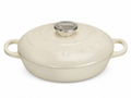 SMEG 26cm Cast Iron Casserole Pot with Lid – Cream