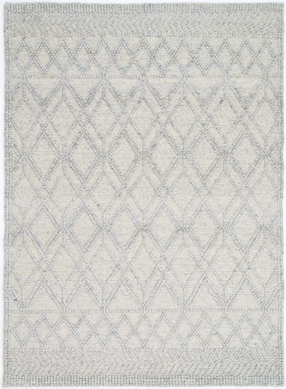 Himalaya Cobblestone Tribal Grey wool blend rug