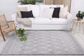 Himalaya Cobblestone Tribal Grey Wool Blend Rug styled view