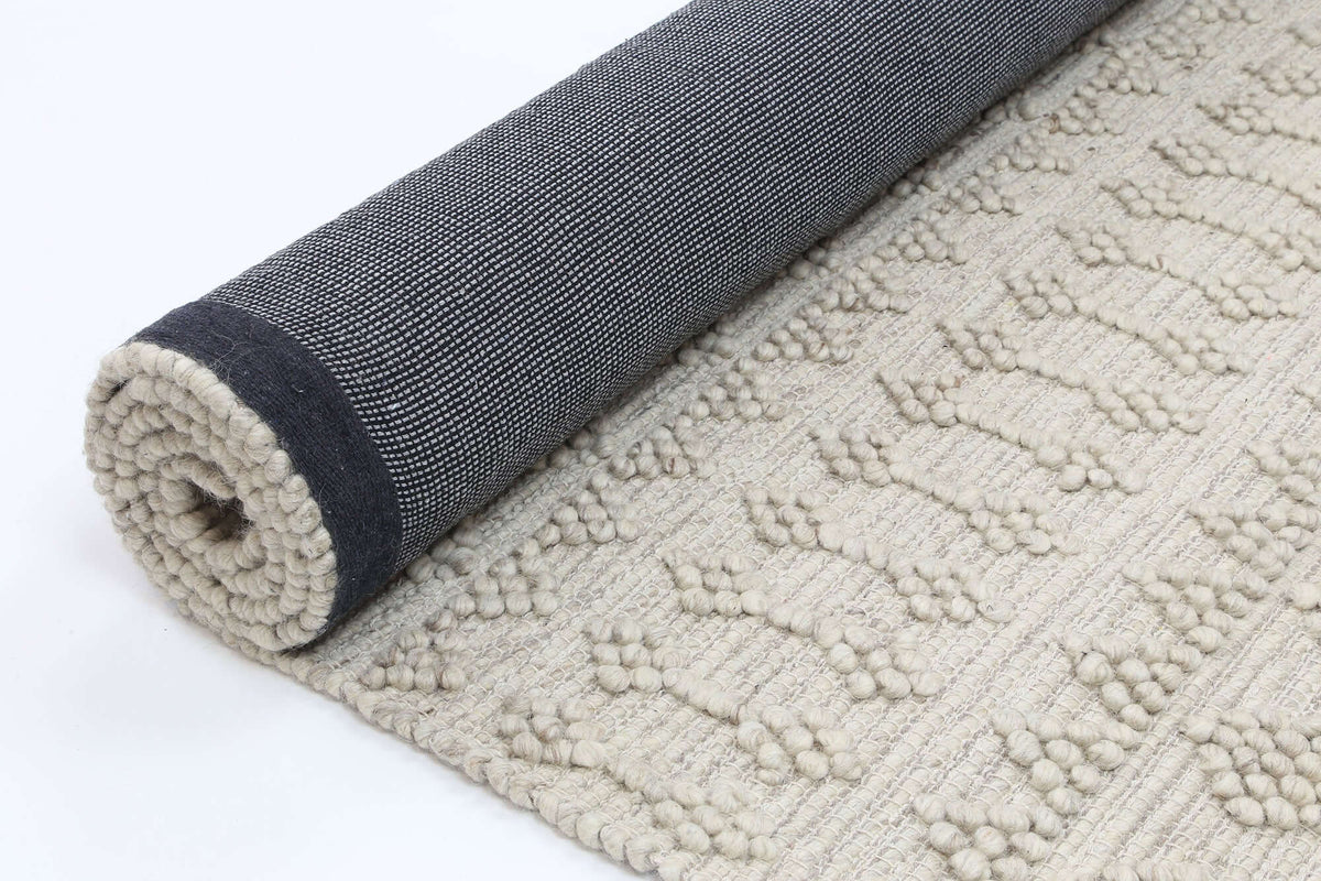 Himalaya Fine Tribal Natural Wool Blend Rug woven detail