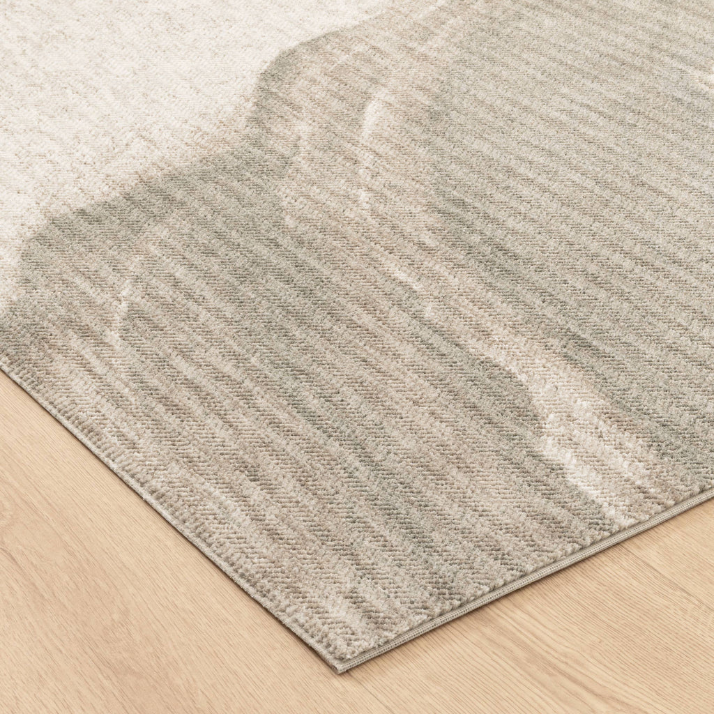 Alba A400 Grey Beige Abstract Rug – view 3