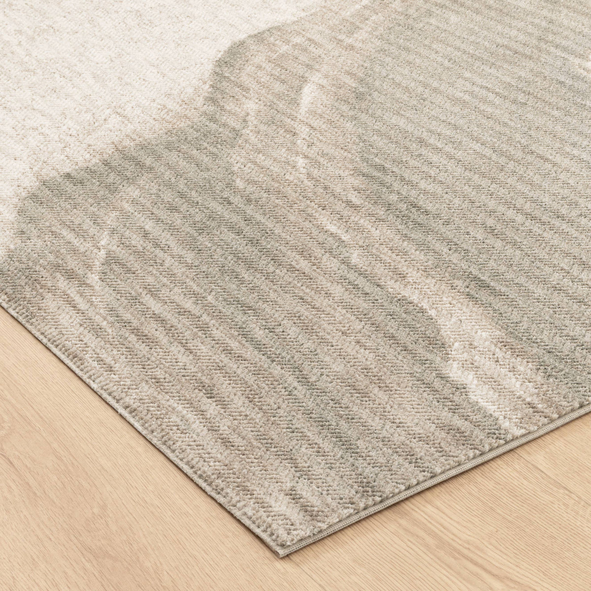 Alba A400 Grey Beige Abstract Rug – view 3