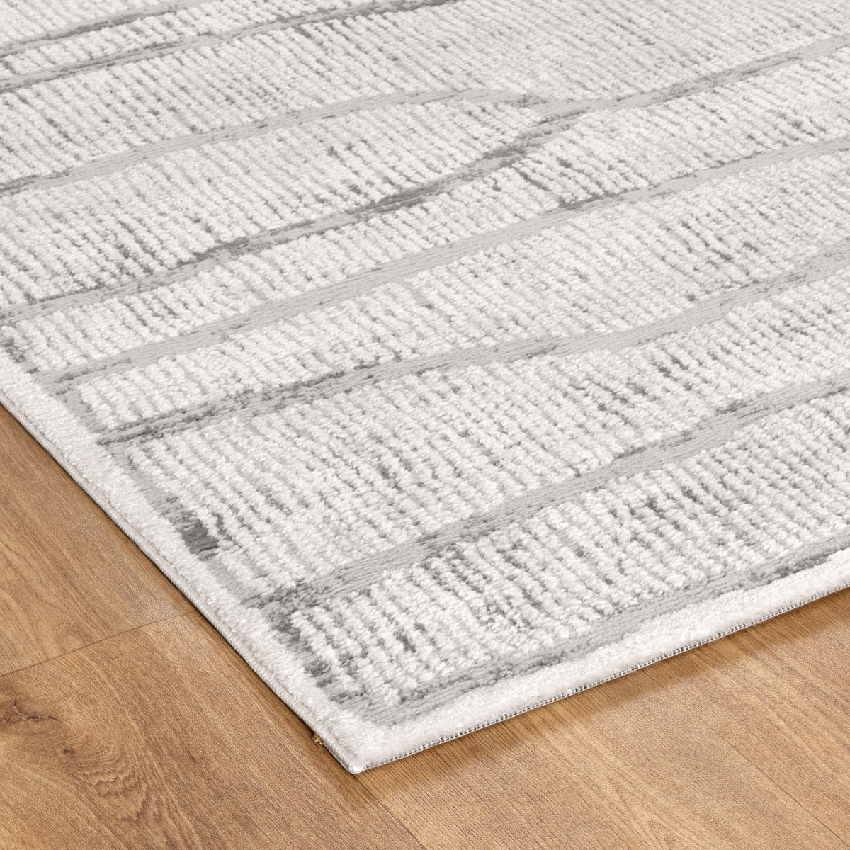 Sierra Abstract Silver Lines Rug – view 3