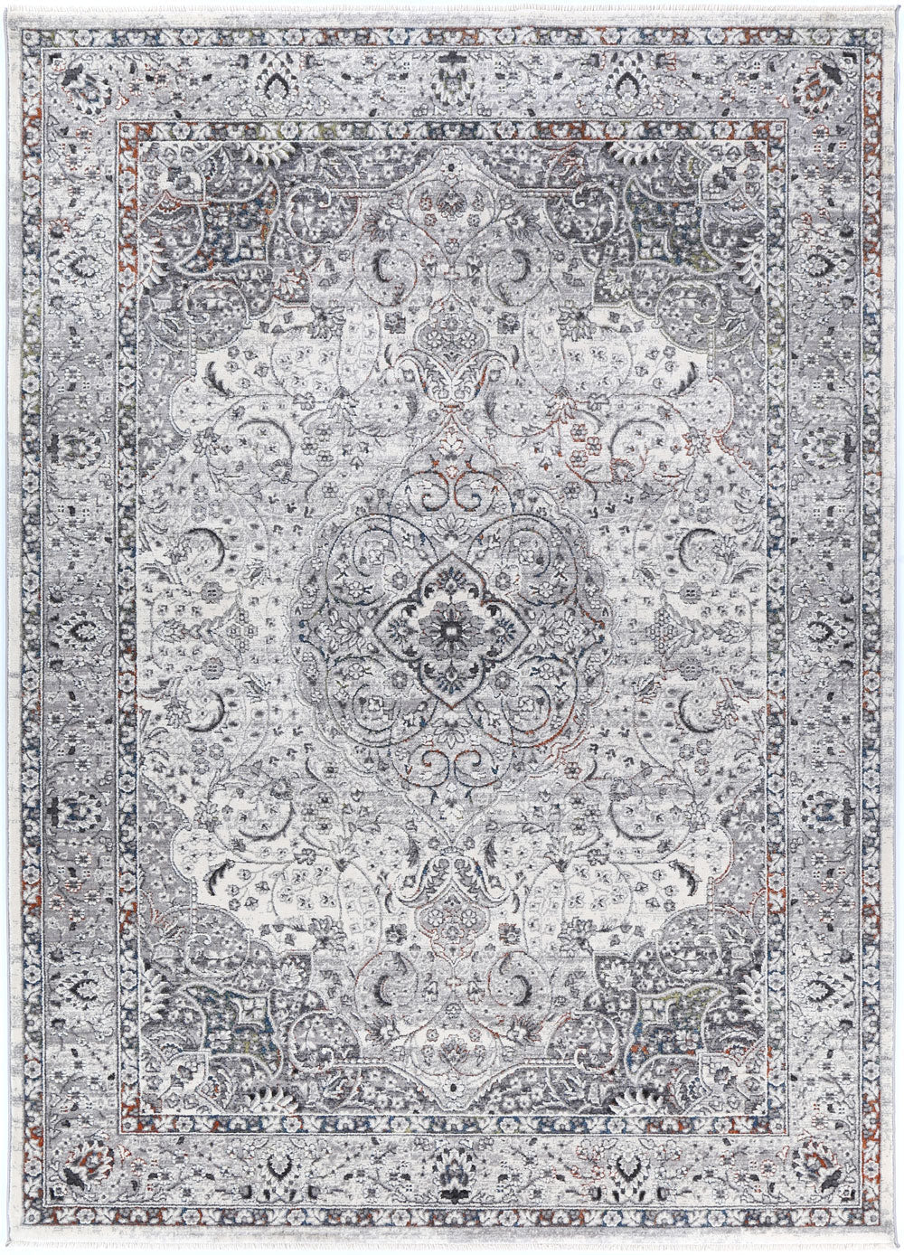 Almeras 23634-110 Grey Multicolour Medallion Rug – view 2
