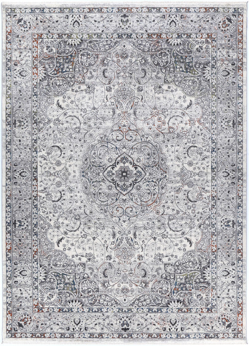 Almeras 23634-110 Grey Multicolour Medallion Rug – view 2
