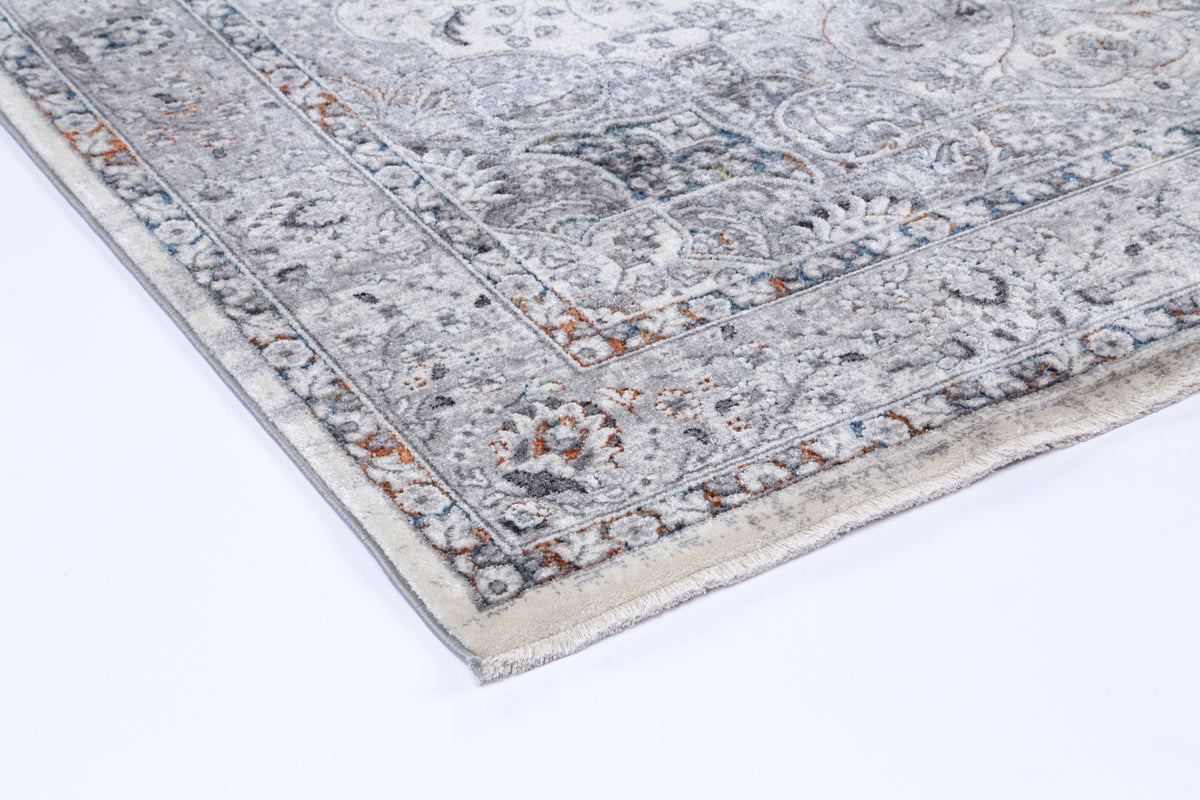 Almeras 23634-110 Grey Multicolour Medallion Rug – view 3