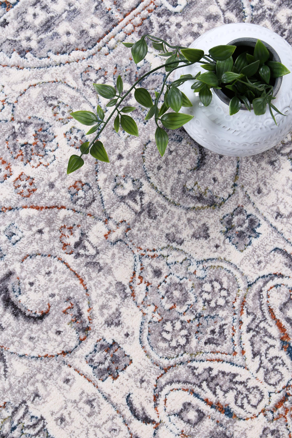 Almeras 23634-110 Grey Multicolour Medallion Rug – view 5