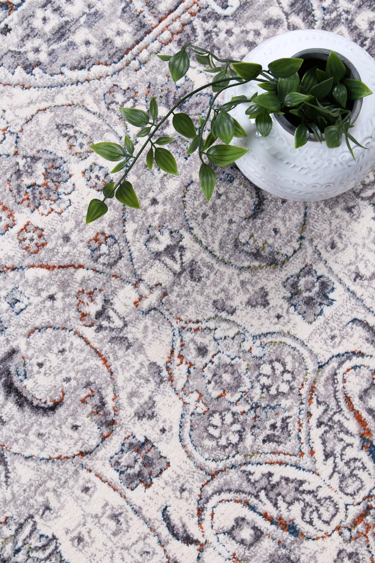 Almeras 23634-110 Grey Multicolour Medallion Rug – view 5