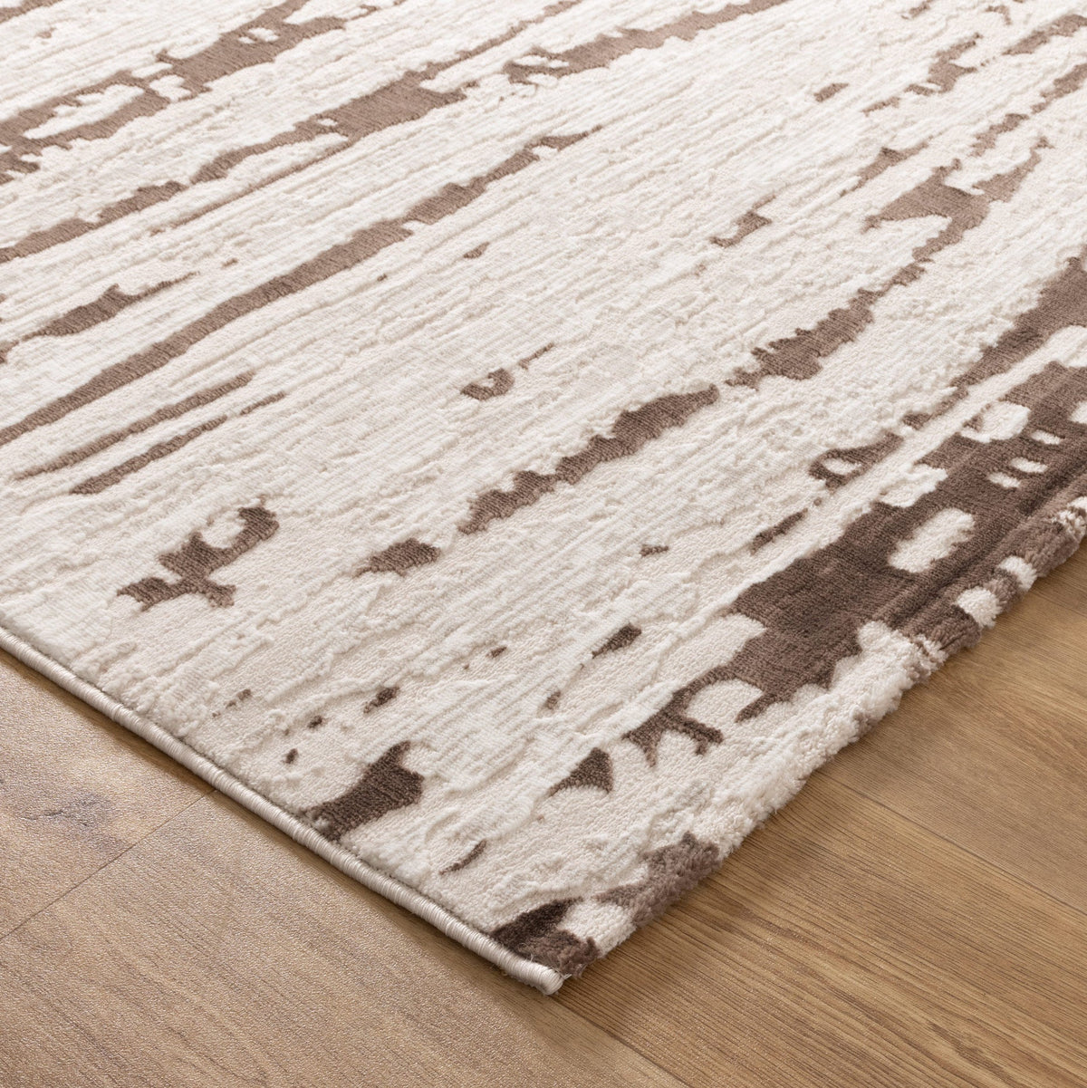 Amalfi Modern Abstract Cream Brown Rug - AMAL01 – view 3
