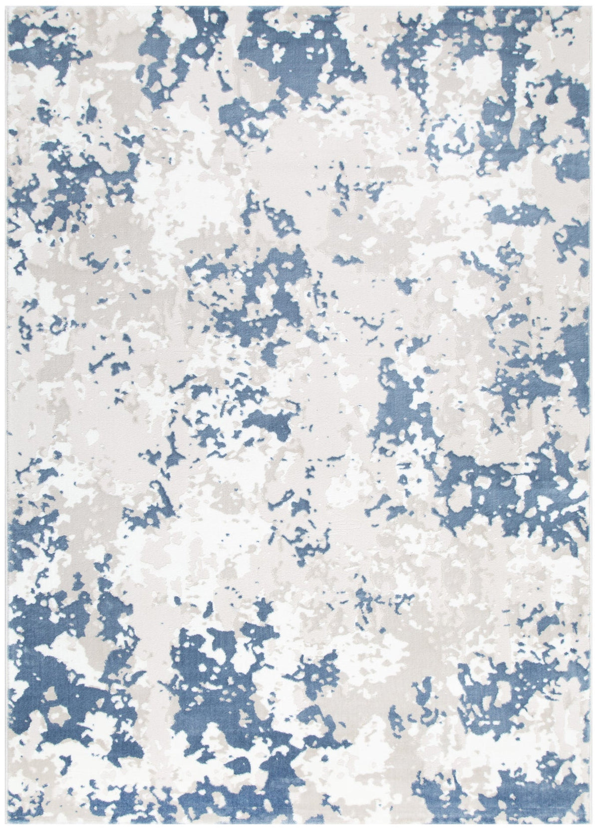 Amalfi Abstract Splash Blue Multi Rug - AMAL03 – view 2