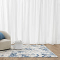 Amalfi Abstract Splash Blue Multi Rug - AMAL03 styled with furniture