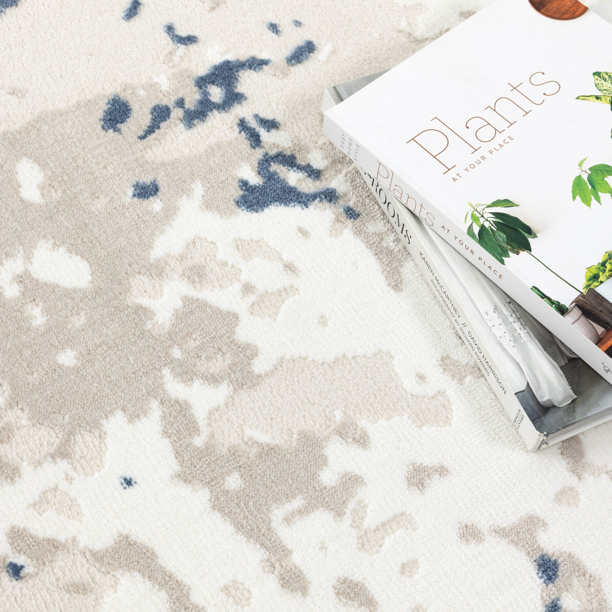 Amalfi Abstract Splash Blue Multi Rug - AMAL03 – view 5