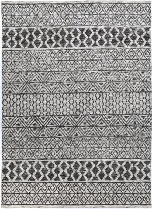 Amritsar Ramdass Charcoal & Beige Cotton Blend Rug – view 2