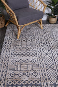 Amritsar Glenroy Blue Tribal Rug styled with furniture