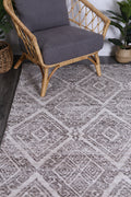 Amritsar Glenfalls Grey Tribal Rug styled with furniture