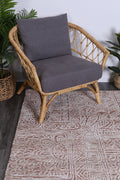 Amritsar Newburg Rust Tribal Rug styled with furniture