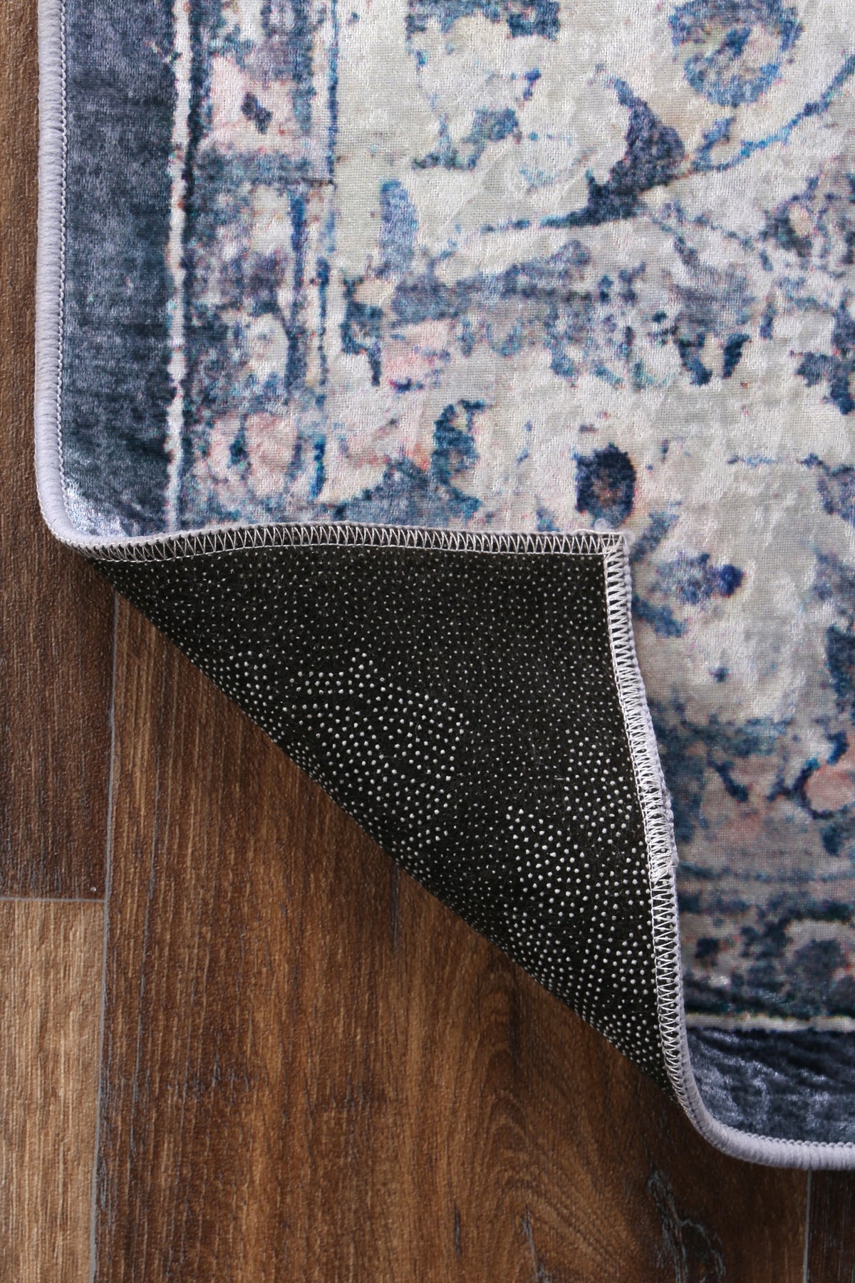 Angelic Navy Medallion Non-Slip Rug - ANGE02 – view 8