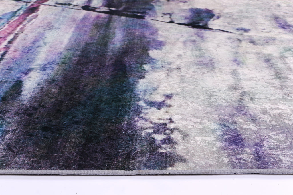 Angelic Multi Watercolour Pastel Non-Slip Rug - ANGE03 – view 3