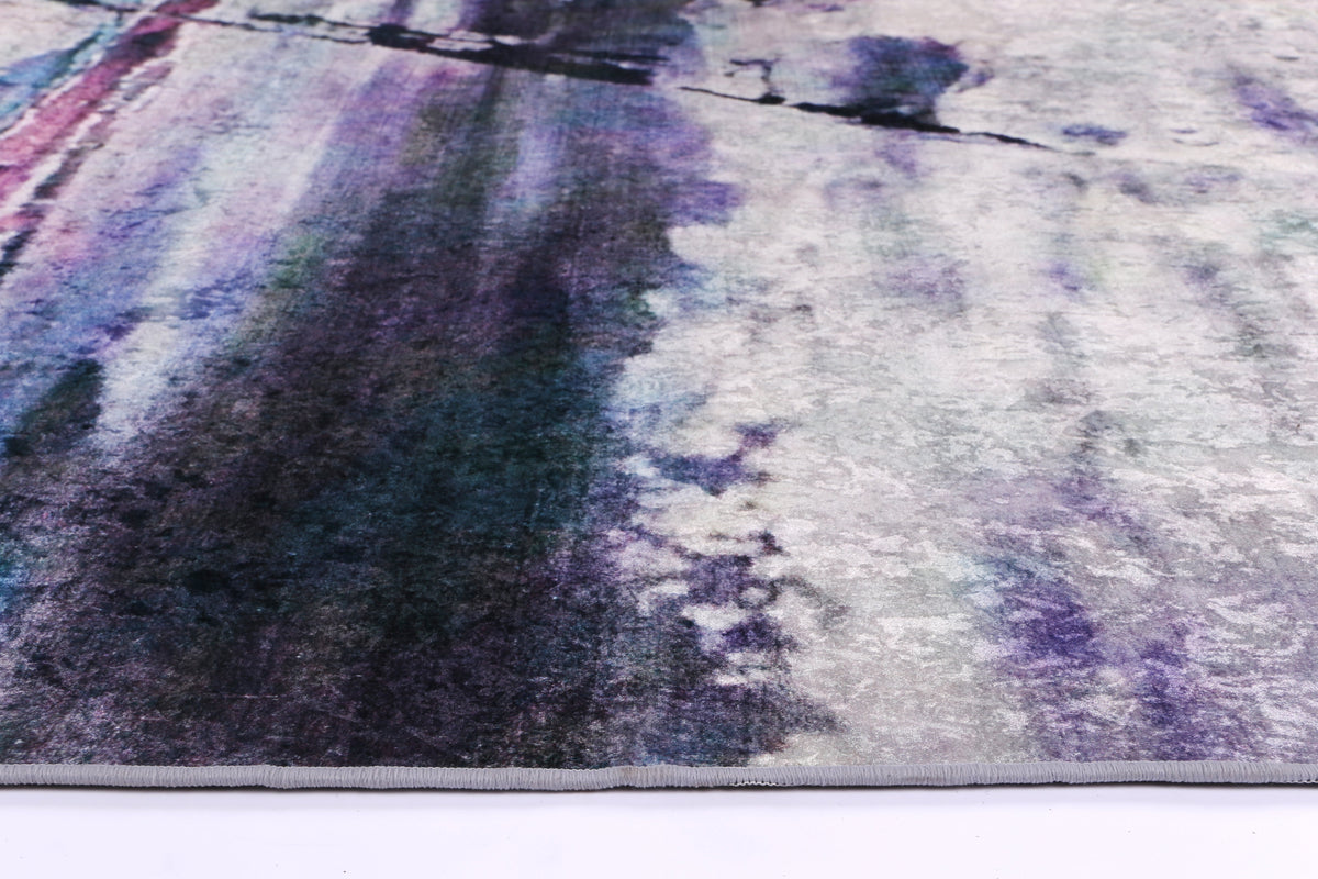 Angelic Multi Watercolour Pastel Non-Slip Rug - ANGE03 – view 3
