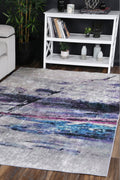 Angelic Multi Watercolour Pastel Non-Slip Rug - ANGE03 styled with furniture