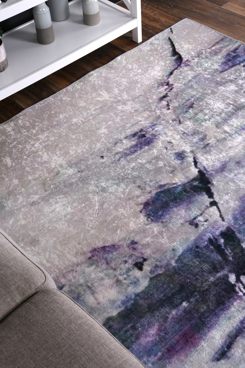 Angelic Multi Watercolour Pastel Non-Slip Rug - ANGE03 – view 6