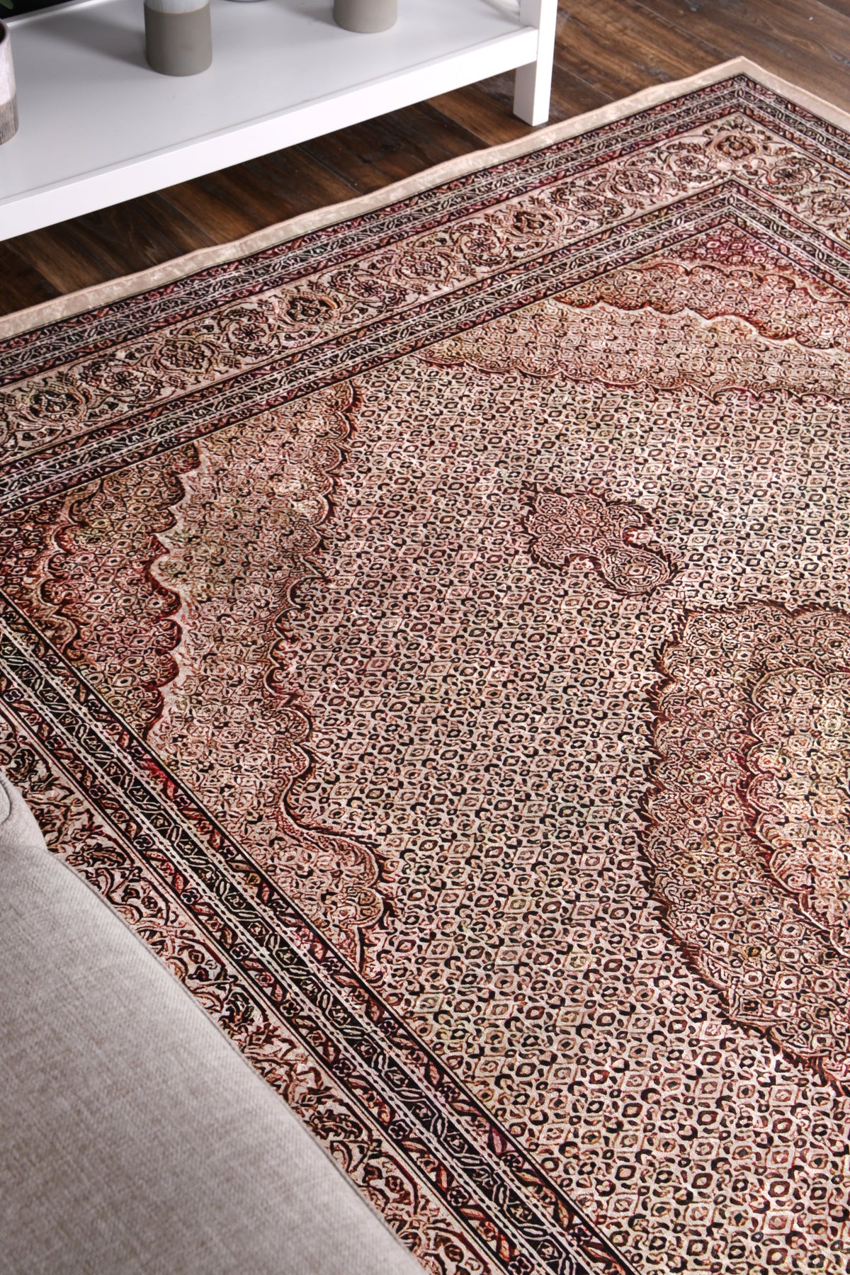 Angelic Medallion Red Non-Slip Rug - ANGE04 – view 6