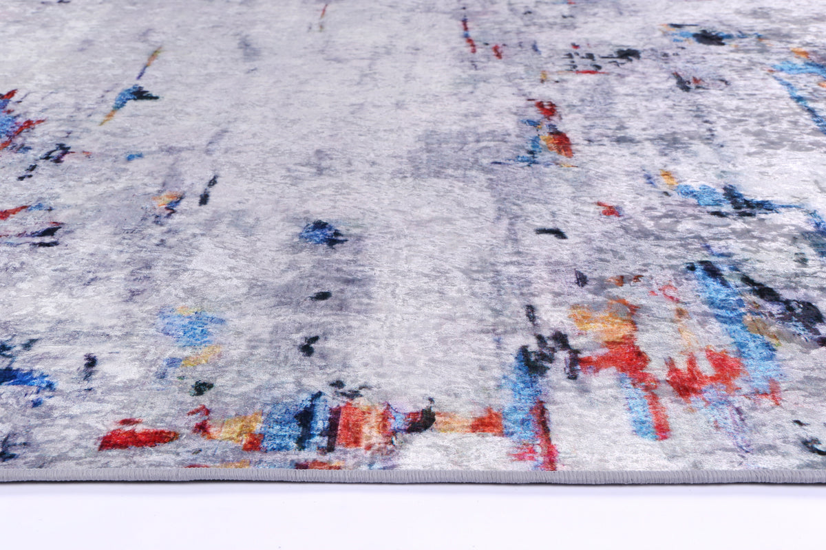 Angelic Painting Grey Multi Non-Slip Rug - ANGE08 – view 3
