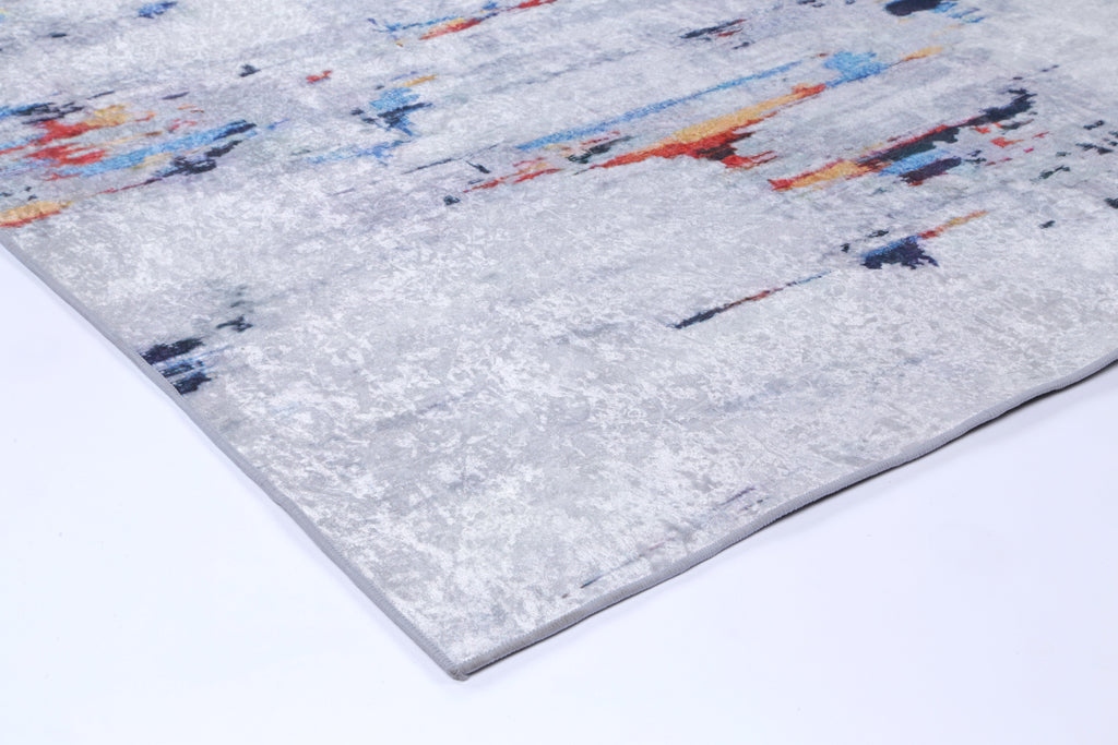 Angelic Painting Grey Multi Non-Slip Rug - ANGE08 – view 4
