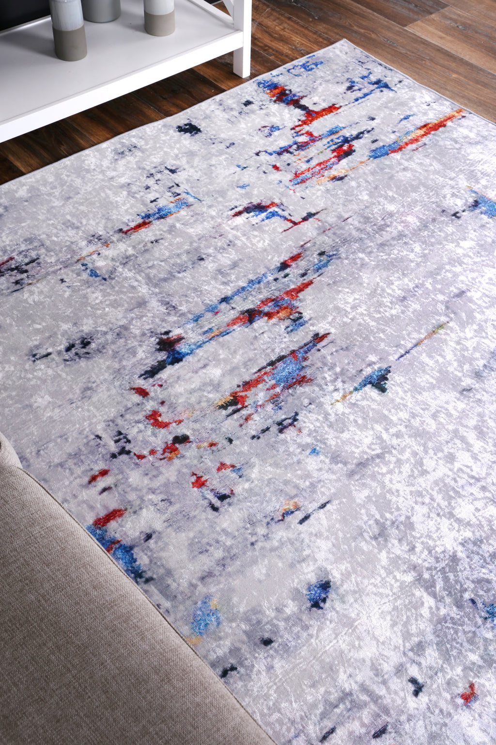 Angelic Painting Grey Multi Non-Slip Rug - ANGE08 – view 6