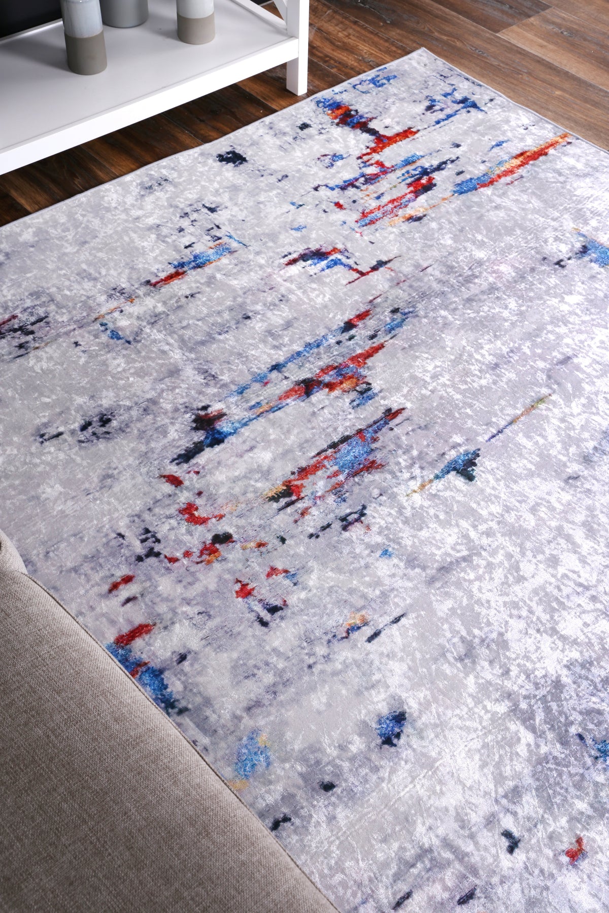 Angelic Painting Grey Multi Non-Slip Rug - ANGE08 – view 6
