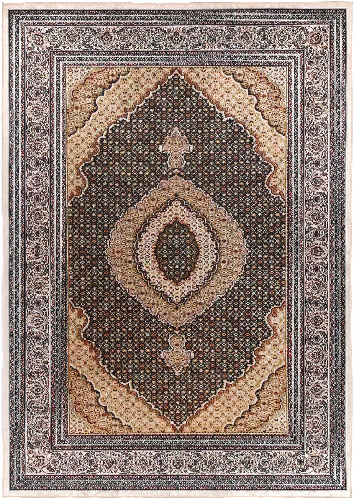 Angelic Medallion Gold Non-Slip Rug - ANGE11 – view 2